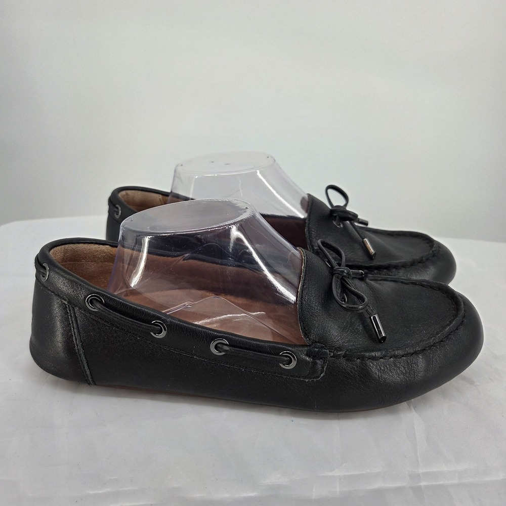 Vionic Virginia Womens Moccasin Loafers 10 Black Leather Driving Shoes